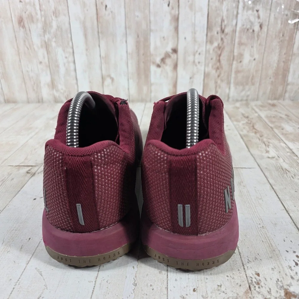NOBULL Trainer Burgundy SuperFabric Low Top Shoes Womens 9.5 Mens 8 Maroon Gum